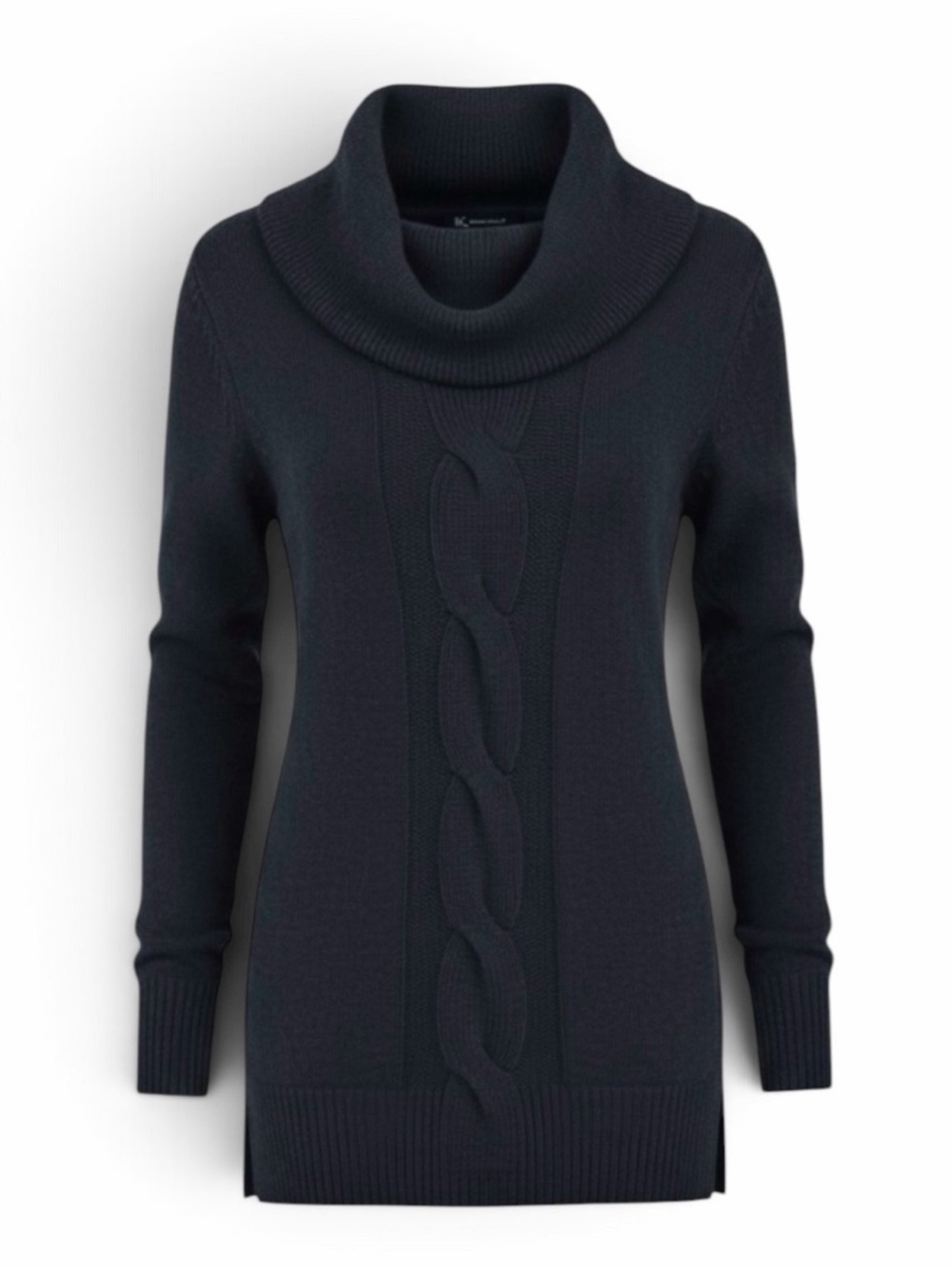 Inc International Concepts Black Long Sleeve Cable Knit Sweater Size Small
